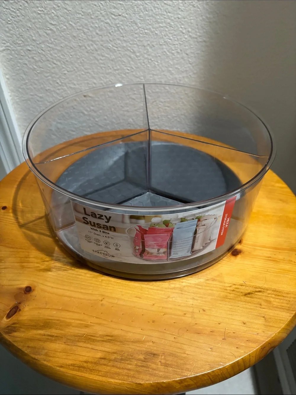 Lazy Susan 3-Section Rotating Organizer